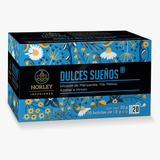 Horley DULCES SUEÑOS Infusión de Manzanilla, Tila, Melisa, Azahar e Hinojo - 3 cajitas de 20 sobres